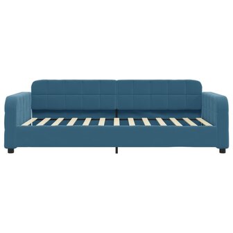 Slaapbank 80x200 cm fluweel blauw 3