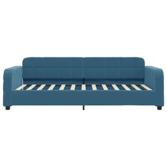 Slaapbank 90x200 cm fluweel blauw 3