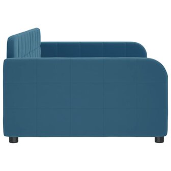 Slaapbank 90x200 cm fluweel blauw 4
