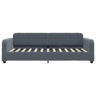 Slaapbank 90x200 cm fluweel donkergrijs 3