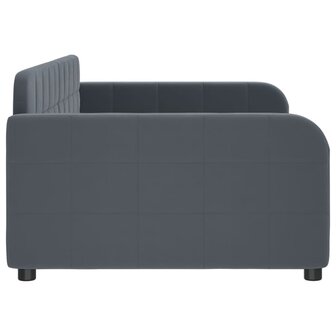 Slaapbank 90x200 cm fluweel donkergrijs 4