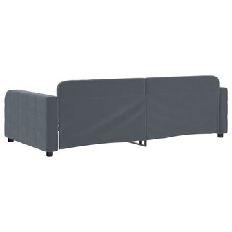 Slaapbank 90x200 cm fluweel donkergrijs 5