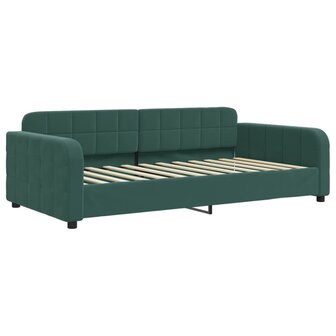 Slaapbank 90x200 cm fluweel donkergroen 2