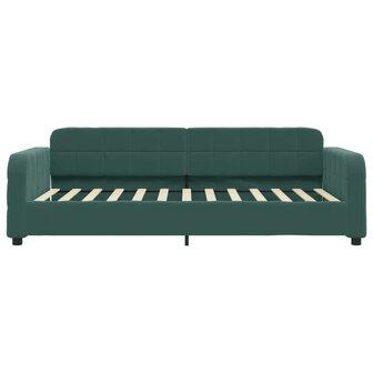 Slaapbank 90x200 cm fluweel donkergroen 3