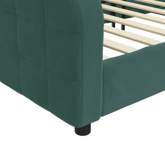 Slaapbank 90x200 cm fluweel donkergroen 6