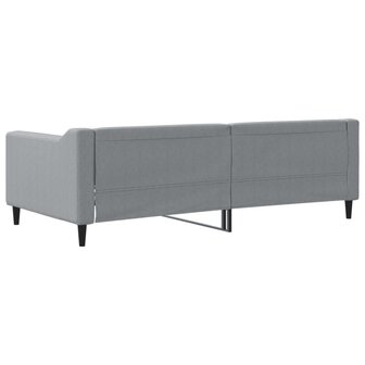 Slaapbank 90x190 cm stof lichtgrijs 5