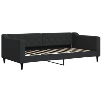 Slaapbank 90x190 cm stof zwart 2