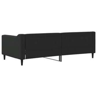 Slaapbank 90x190 cm stof zwart 5