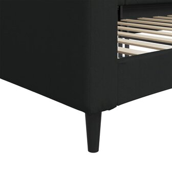 Slaapbank 90x190 cm stof zwart 6
