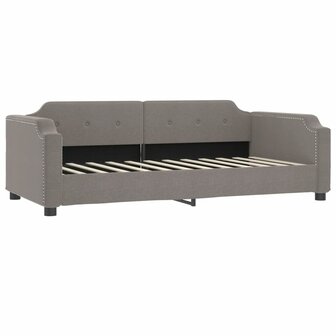 Slaapbank 100x200 cm stof taupe 2