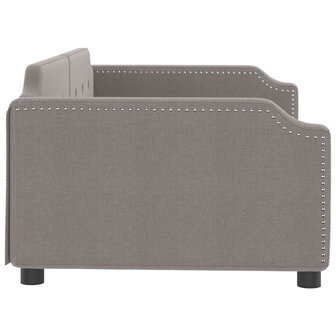 Slaapbank 100x200 cm stof taupe 4