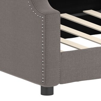Slaapbank 100x200 cm stof taupe 6