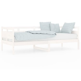 Slaapbank massief grenenhout wit 80x200 cm 2