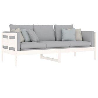 Slaapbank massief grenenhout wit 80x200 cm 8