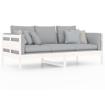 Slaapbank massief grenenhout wit 90x190 cm 7