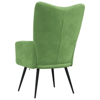 Relaxstoel fluweel lichtgroen 5