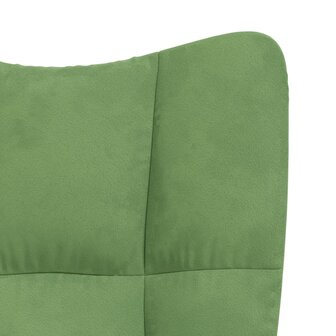 Relaxstoel fluweel lichtgroen 6