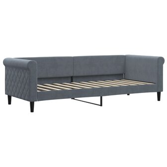 Slaapbank 80x200 cm fluweel donkergrijs 2