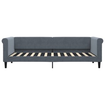 Slaapbank 80x200 cm fluweel donkergrijs 3
