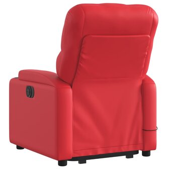 Sta-op-massagestoel verstelbaar kunstleer rood 4
