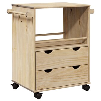 Keukentrolley OTTA 71x45x80 cm massief grenenhout 2