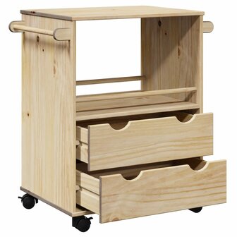 Keukentrolley OTTA 71x45x80 cm massief grenenhout 5