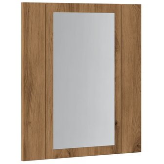 Badkamerspiegelkast LED 40x12x45 cm bewerkt hout artisan eiken 6