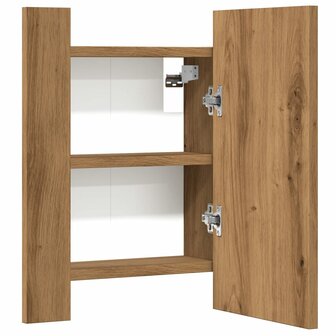Badkamerspiegelkast LED 40x12x45 cm bewerkt hout artisan eiken 8