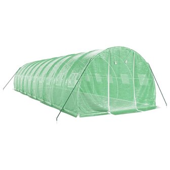 Tuinkas met stalen frame 30 m&sup2; 10x3x2 m groen 3