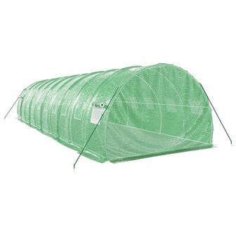 Tuinkas met stalen frame 30 m&sup2; 10x3x2 m groen 6
