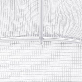 Tuinkas met stalen frame 12 m&sup2; 4x3x2 m wit 9