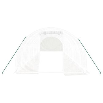 Tuinkas met stalen frame 30 m&sup2; 10x3x2 m wit 4