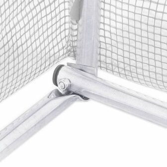 Tuinkas met stalen frame 30 m&sup2; 10x3x2 m wit 11