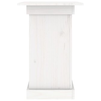 Bloemenstandaard 40x40x60 cm massief grenenhout wit 5