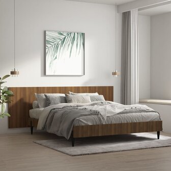 Hoofdbord wandmodel 240x1,5x80 cm bewerkt hout bruin eikenkleur 1