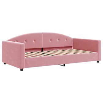 Slaapbank 100x200 cm fluweel roze 2