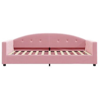 Slaapbank 100x200 cm fluweel roze 3