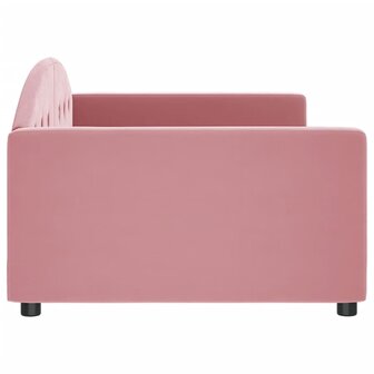 Slaapbank 100x200 cm fluweel roze 4