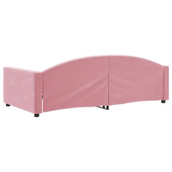 Slaapbank 100x200 cm fluweel roze 5
