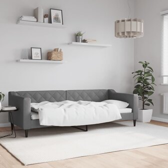 Slaapbank 80x200 cm stof donkergrijs 1