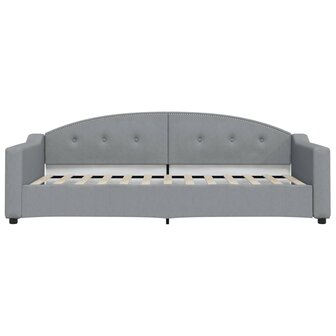 Slaapbank 90x200 cm stof lichtgrijs 3