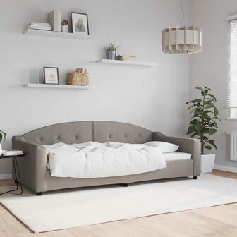 Slaapbank 90x200 cm stof taupe 1