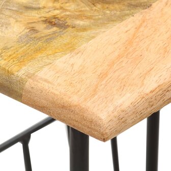 Tijdschriftenrek 40x30x50 cm massief mangohout en staal 4