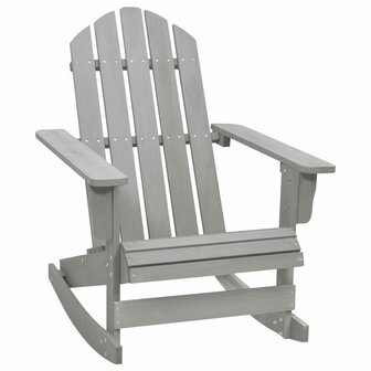 Tuinschommelstoel hout grijs 1