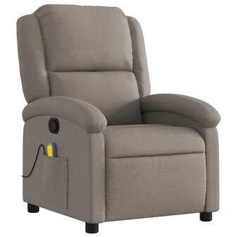 Massagestoel verstelbaar stof taupe 3