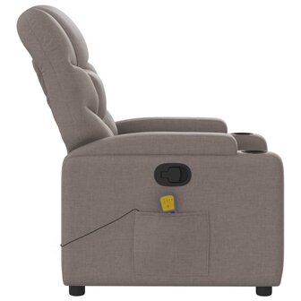 Massagestoel verstelbaar stof taupe 5