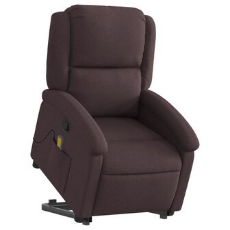Sta-op-massagestoel verstelbaar stof donkerbruin 3