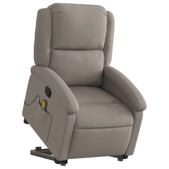 Sta-op-massagestoel verstelbaar stof taupe 3