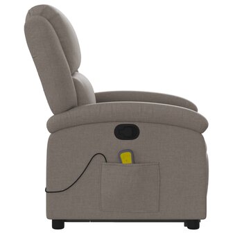 Sta-op-massagestoel verstelbaar stof taupe 10