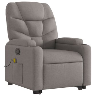 Sta-op-massagestoel verstelbaar stof taupe 4